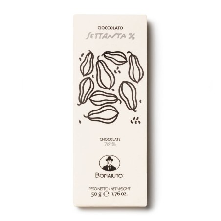 CIOCCOLATO BONAJUTO 70% - 80% CACAO 50 GR.