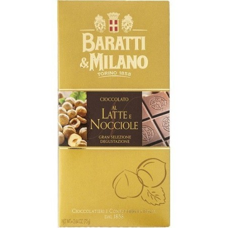 TAVOLETTA LATTE/NOCCIOLA GR 75 BARATTI