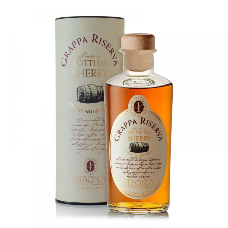 GRAPPA RISERVA BOTTI DA SHERRY 44% CL 50 SIBONA GRAPPA RISERVA BOTTI DA SHERRY 44% CL 50 SIBONA