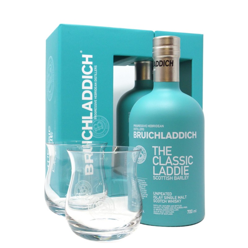 BRUICHLADDICH CLASSIC LADDIE CL 70 50° + 2 GLASS