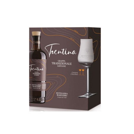 CONF. GRAPPA LA TRENTINA MARZADRO CL50 + 2 BICCH.