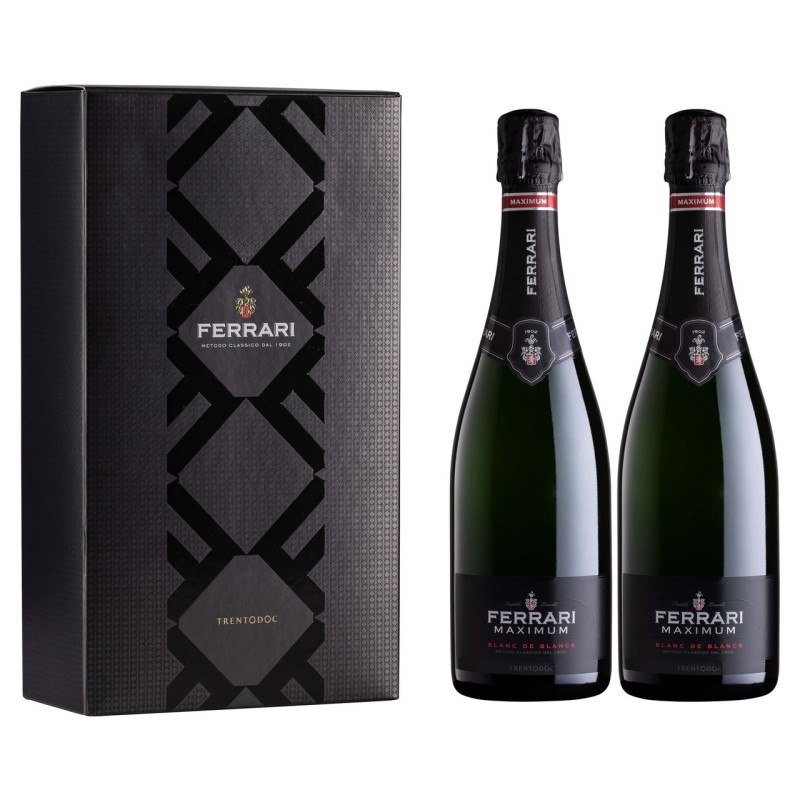 FERRARI MAXIMUM BRUT CL 75 X 2 BT SCATOLA LATTA FERRARI MAXIMUM BRUT CL 75 X 2 BT SCATOLA LATTA