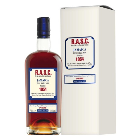 R.A.S.C. JAMAICA SINGLE RUM 1954 2nd REL 53% cl 70