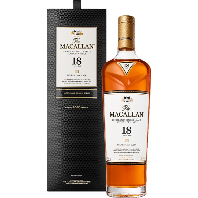 WHISKY MACALLAN 18 YO CL 70 2020 SHERRY OAK WHISKY MACALLAN 18 YO CL 70 2020 SHERRY OAK