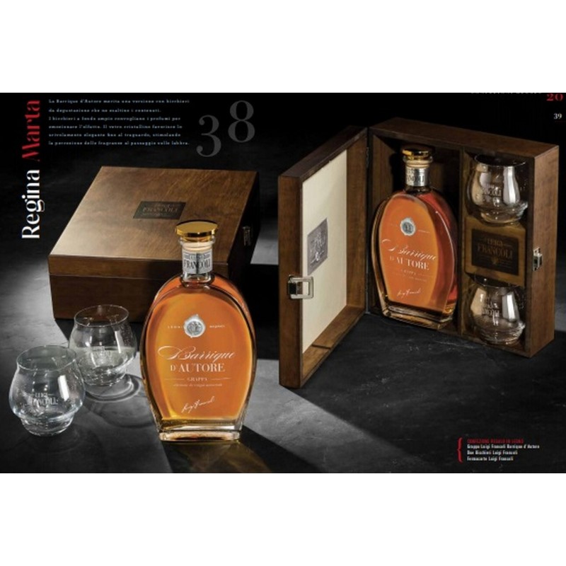GRAPPA FRANCOLI D'AUTORE REGINA MARTA + 02 BICCH.