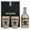 KNUT HANSEN DRY GIN 42° CL 50 CASSA LEGNO+2BICCH