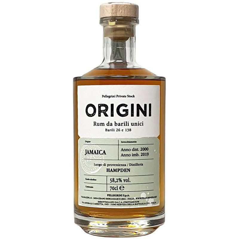ORIGINI JAMAICA RUM HAMPDEN 58,2° 2000 CL 70 ORIGINI JAMAICA RUM HAMPDEN 58,2° 2000 CL 70