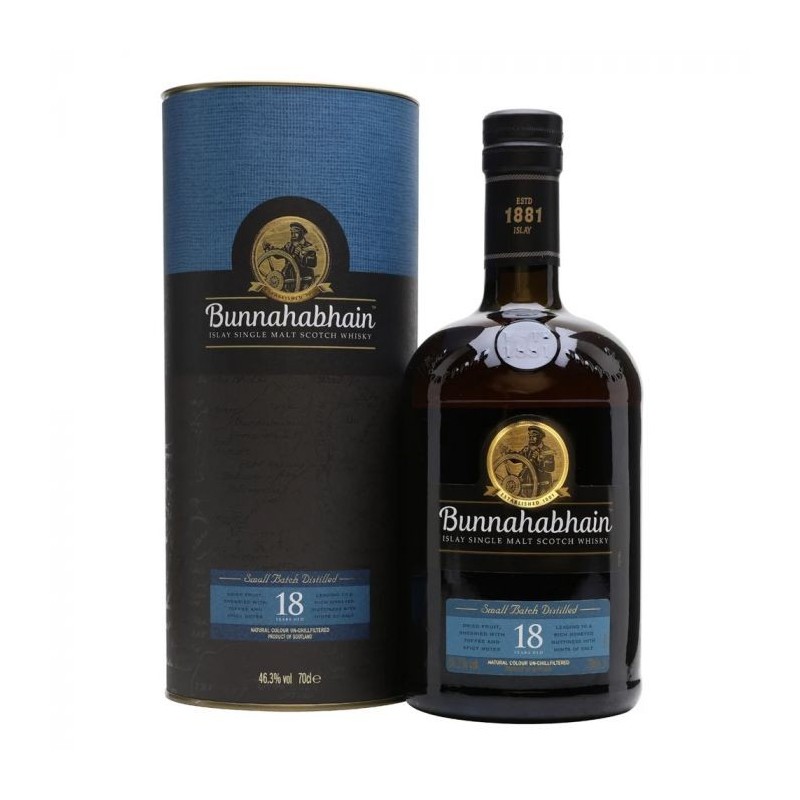 BUNNAHABHAIN WHISKY 18YO CL. 70 BOX BUNNAHABHAIN WHISKY 18YO CL. 70 BOX