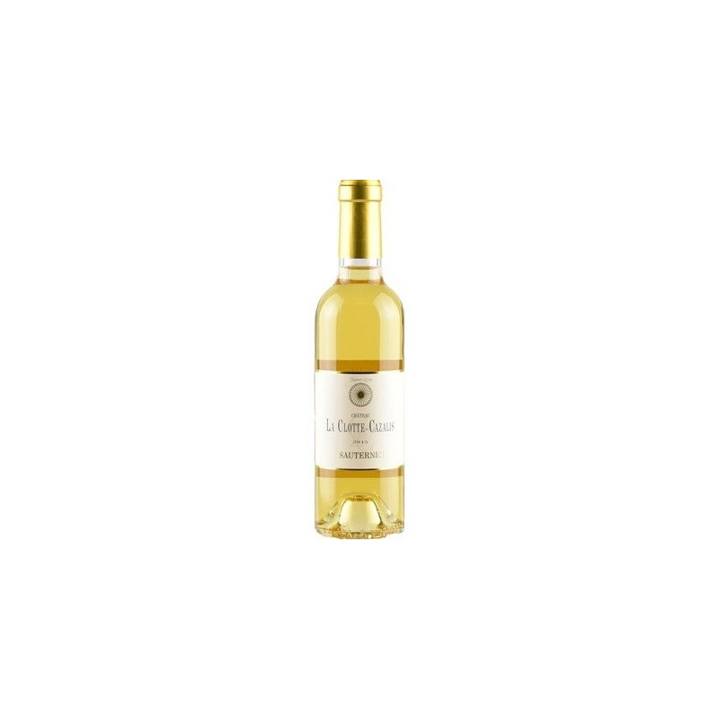 SAUTERNES CAZALIS '17 CL 75 CHATEAU LA CLOTTE SAUTERNES CAZALIS '17 CL 75 CHATEAU LA CLOTTE