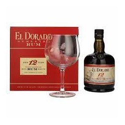 RUM EL DORADO 12 YO GLASS PACK CL 70