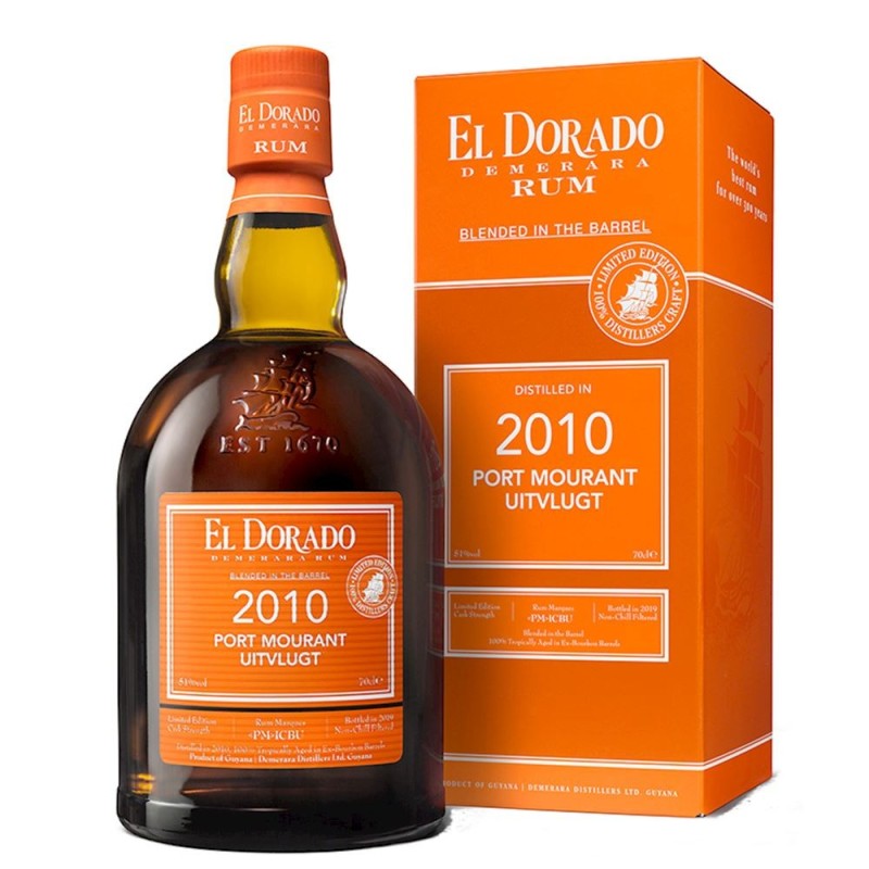 RUM EL DORADO ORANGE UITVLUGT PORTMOURANT '10 CL70 RUM EL DORADO ORANGE UITVLUGT PORTMOURANT '10 CL70
