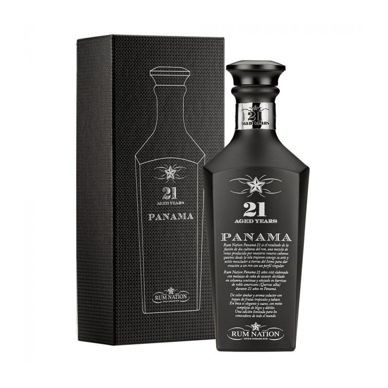 RUM NATION PANAMA BLACK 21YO DECANTER RUM NATION PANAMA BLACK 21YO DECANTER
