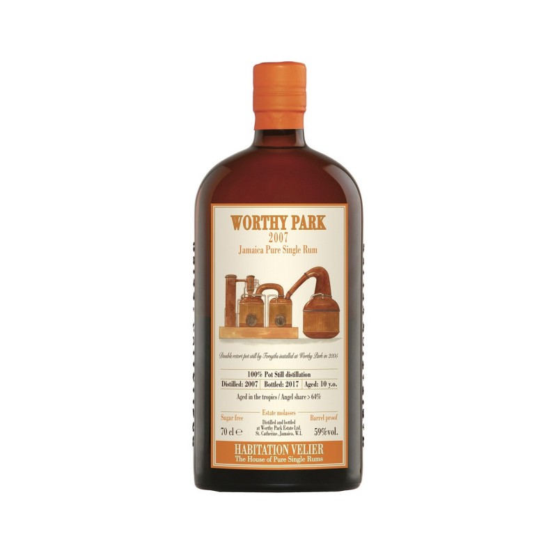 WORTHY PARK 2007 JAMAICA PURE SINGLE RUM 59° CL70 WORTHY PARK 2007 JAMAICA PURE SINGLE RUM 59° CL70