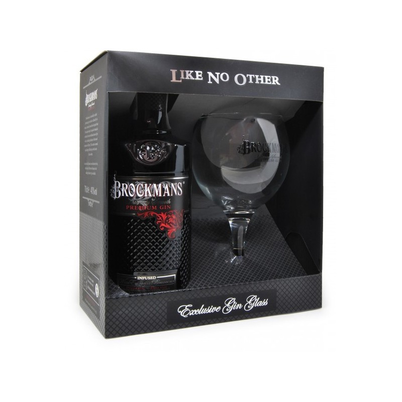 BROCKMANS GIN PACK cl 70 + bicchiere BROCKMANS GIN PACK cl 70 + bicchiere