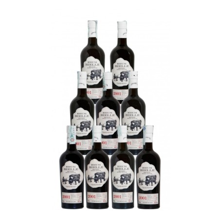 BIELLE RHUM CASK 2001 14 YO CL 70 SET 9 BOTT.