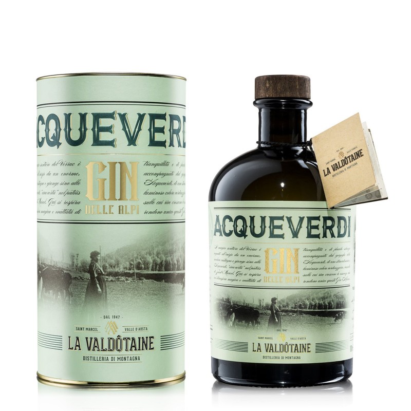 ACQUEVERDI GIN LA VALDOTAINE 43 ° LT. 1 TUBO ACQUEVERDI GIN LA VALDOTAINE 43 ° LT. 1 TUBO