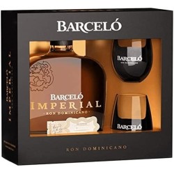 RON BARCELO' RUM IMPERIAL 38° CL. 70 + 2 BICCHIERI