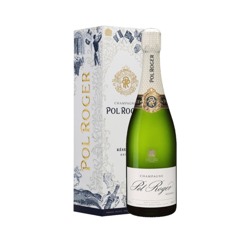 CHAMPAGNE BRUT POL ROGER  CL. 75 ASTUCCIO