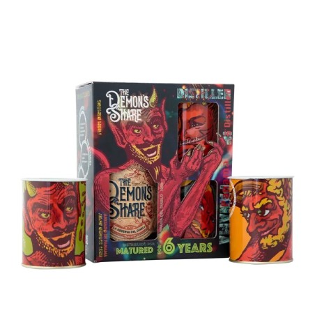 THE DEMON'S SHARE RUM 6YO CL 70 GIFT PACK + 02BICC
