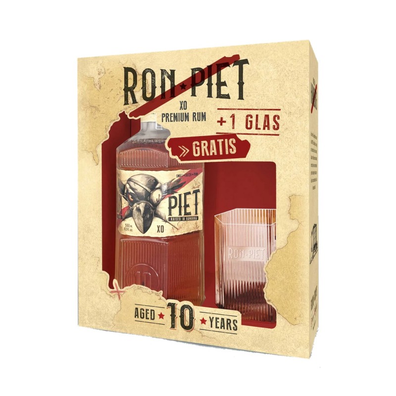 RON PIET RUM 34° CL. 50 + 1 BICCHIERE RON PIET RUM 34° CL. 50 + 1 BICCHIERE
