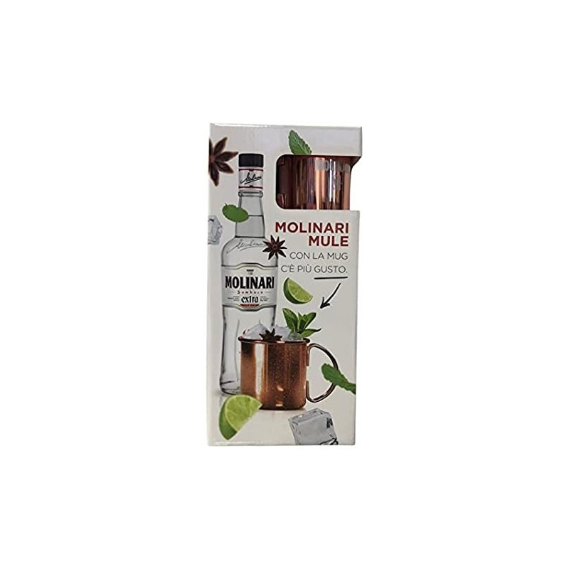 SAMBUCA MOLINARI CL. 70 BOX + BICCHIERE MUG SAMBUCA MOLINARI CL. 70 BOX + BICCHIERE MUG