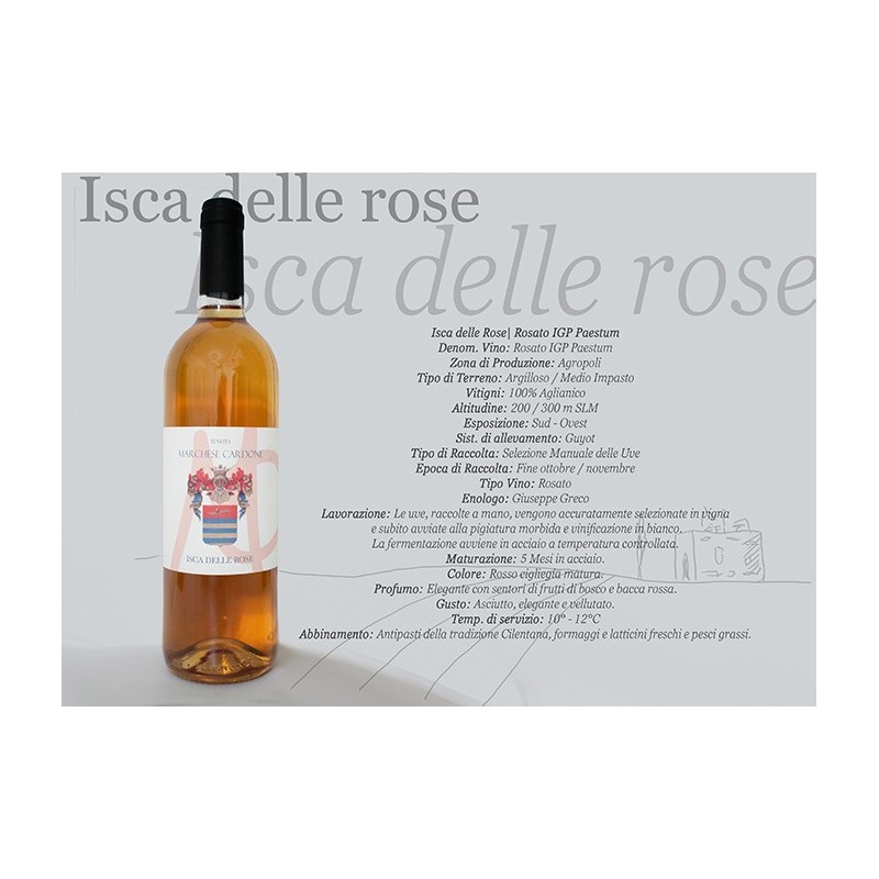 ROSATO IGP ISCA DELLE ROSE '21 CL 70 CARDONE ROSATO IGP ISCA DELLE ROSE '21 CL 70 CARDONE