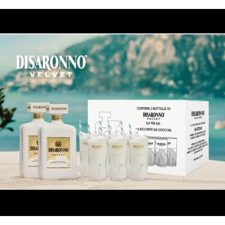 AMARETTO DI SARONNO VELVET X2 BT CL 70 + 6 BICCH