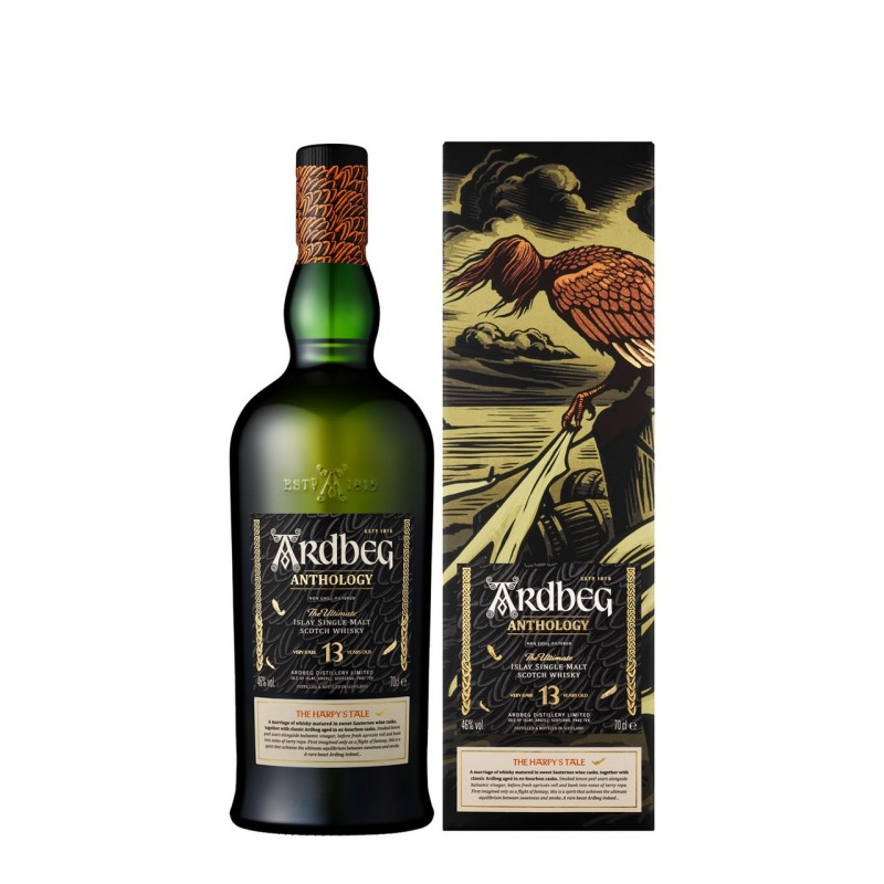 ARDBEG WHISKY ISLAY ANTHOLOGY 46° CL.70 BOX ARDBEG WHISKY ISLAY ANTHOLOGY 46° CL.70 BOX