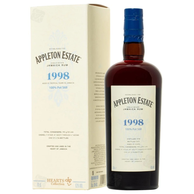 RUM APPLETON ESTATE 1998 HEARTS COLLECTION CL 70 RUM APPLETON ESTATE 1998 HEARTS COLLECTION CL 70