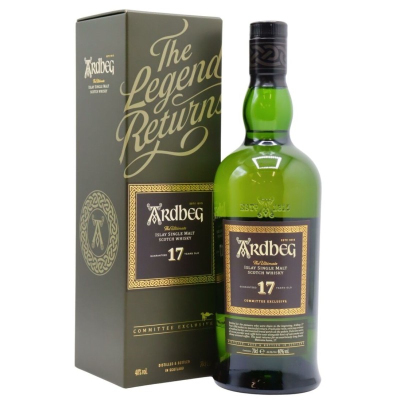 ARDBEG WHISKY ISLAY 17 YO OLD COMMITTE 40° CL.70 ARDBEG WHISKY ISLAY 17 YO OLD COMMITTE 40° CL.70