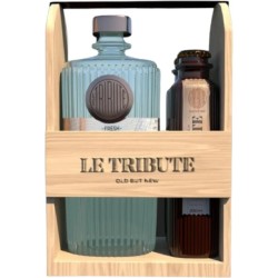 GIN LE TRIBUTE 43° CL 70 + 02 TONICHE BOX LEGNO