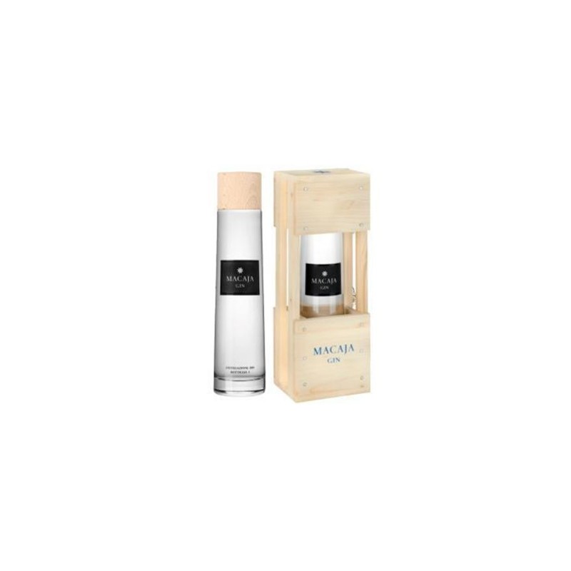 GIN MACAJA 47° cl 50 BOX LEGNO