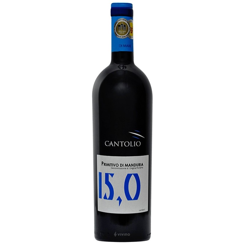 PRIMITIVO DI MANDURIA 15 DI MARE DOP CL75 CANTOLIO PRIMITIVO DI MANDURIA 15 DI MARE DOP CL75 CANTOLIO