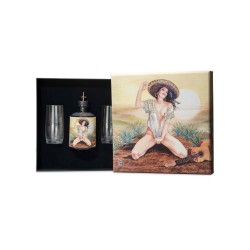LA 7 VIDAS TEQUILA REPOSADO QUADRO GIFT BOX J ROSE