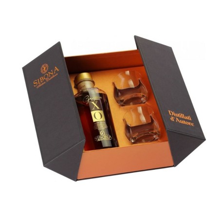 GRAPPA XO AGED CUVEE  44% CL 50 + 2 BICCH. SIBONA