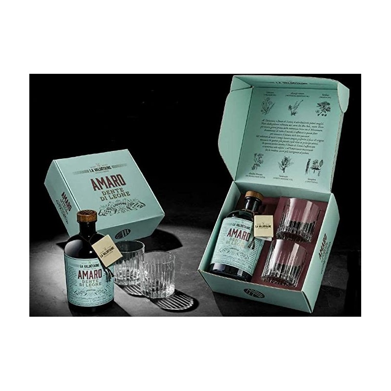 AMARO DENTE DI LEONE LA VALDOTAINE DRINK SET LT.1
