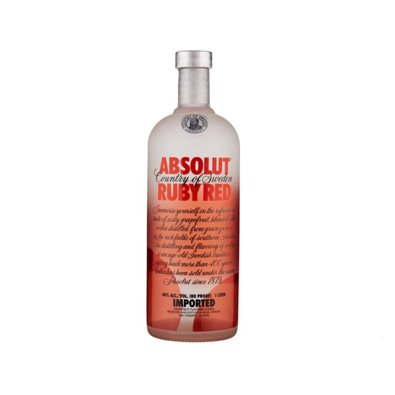 VODKA ABSOLUT RUBY RED LT 1