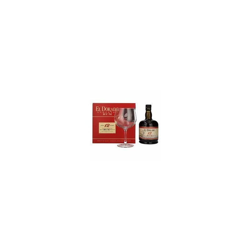 RUM EL DORADO 12 YO GLASS PACK CL 70