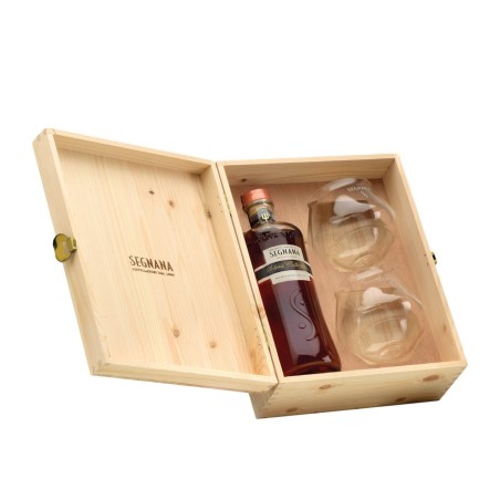 GRAPPA SEGNANA SOLERA 42% CL 70 + BICCH BOX LEGNO