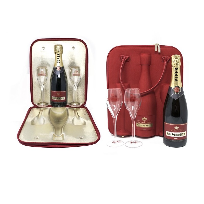 CHAMPAGNE PIPER HEIDSIECK BRUT  TRAVEL FLUTE GIFT