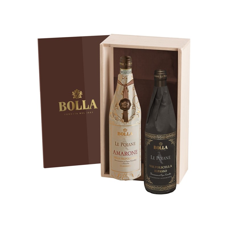 AMARONE + RIPASSO BOLLA DOCG CL 75 LE POIANE LEGNO