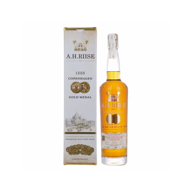 COPENHAGEN GOLD MEDAL 1888 RUM A.H.RIISE  40°CL 70