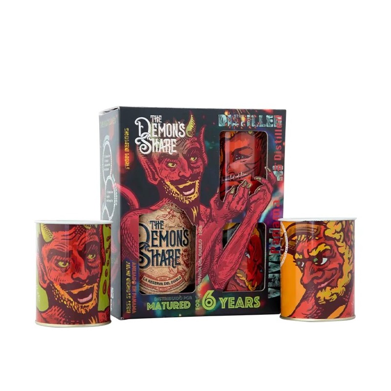 THE DEMON'S SHARE RUM 6YO CL 70 GIFT PACK + 02BICC