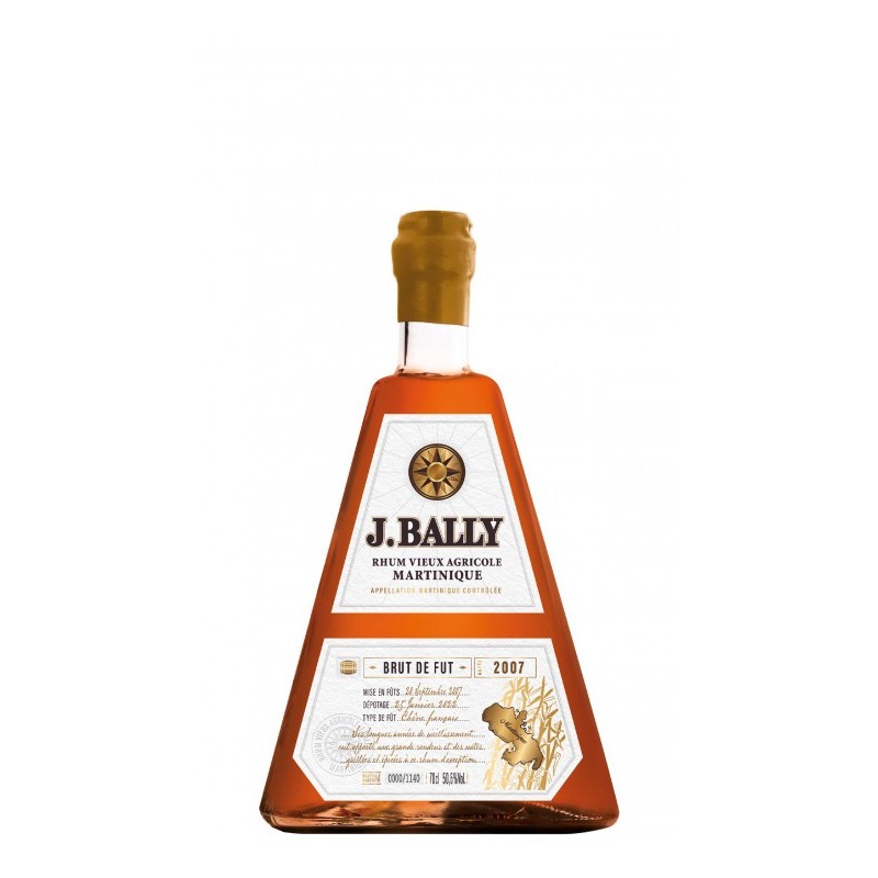 RUM J.BALLY PIRAMIDE BRUT DE FUT 2007 50,6° CL 70