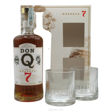DON Q RUM RISERVA 7YO 40% CL 70 + 2 bicchieri