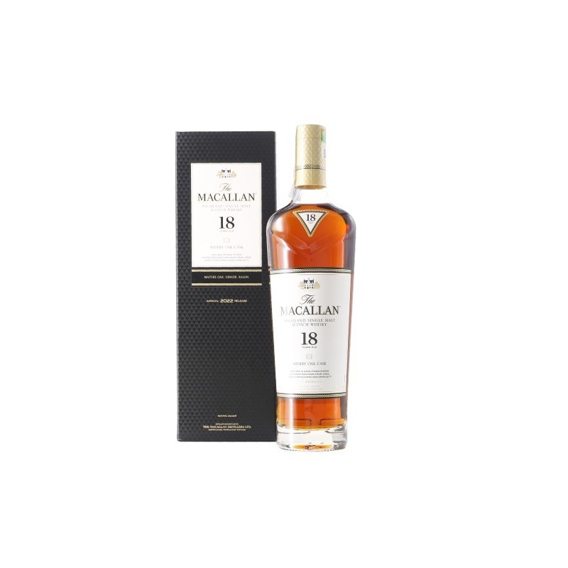 WHISKY MACALLAN 18 YO  CL 70 2022  SHERRY OAK