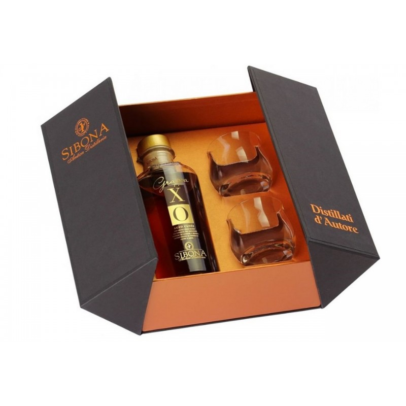GRAPPA XO AGED CUVEE 44% CL 50 + 2 BICCH. SIBONA GRAPPA XO AGED CUVEE 44% CL 50 + 2 BICCH. SIBONA